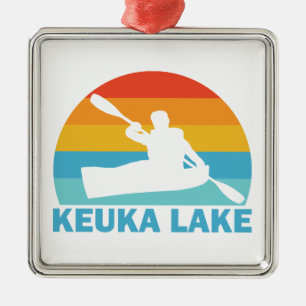 Keuka Lake New York Kayak Metalen Ornament