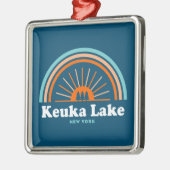 Keuka Lake New York Rainbow Metalen Ornament (Links)