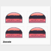 Keuka Lake New York Red Sunrise Rechthoekige Sticker (Vel)