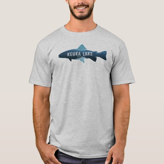 Keuka Lake New York Vis T-shirt (Voorkant)