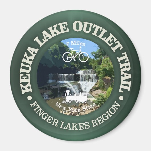 Keuka Lake Outlet Trail (fietsen c) Magneet (Voorkant)