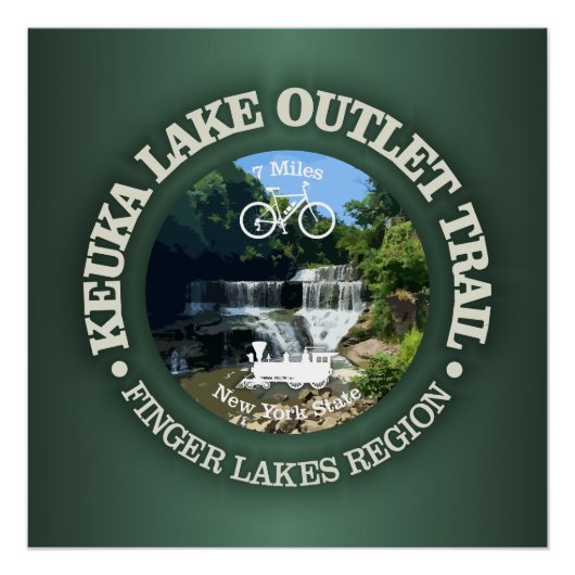 Keuka Lake Outlet Trail (fietsen c) Perfect Poster (Voorkant)