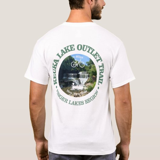 Keuka Lake Outlet Trail (fietsen c) T-shirt (Achterkant)