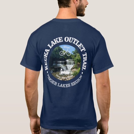 Keuka Lake Outlet Trail (fietsen c) T-shirt (Achterkant)