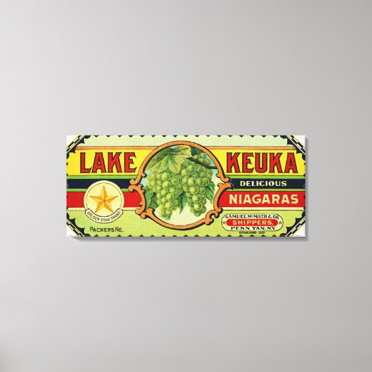 Keuka Niagara graaflabel 2 Canvas Afdruk (Voorkant)