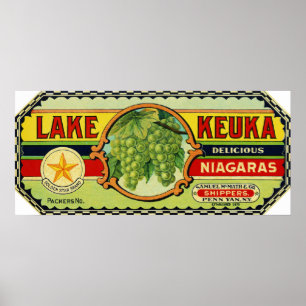 Keuka Niagara graaflabel 2 Poster
