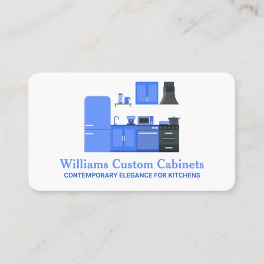Keuken aangepaste kasten visitekaartje (Voorkant)