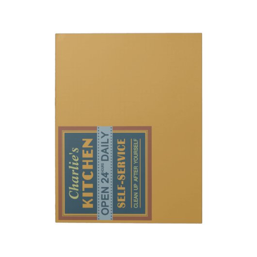 Keuken - aangepaste naam - blocnote (Linkerzijde)