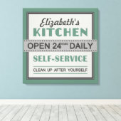 Keuken - aangepaste naam - canvasafdruk canvas afdruk (Insitu (Houten vloer))