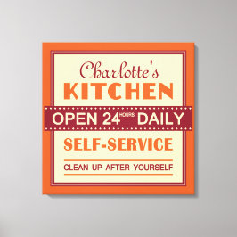 Keuken - aangepaste naam - canvasafdruk canvas afdruk