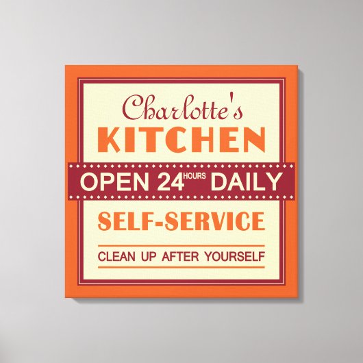 Keuken - aangepaste naam - canvasafdruk canvas afdruk (Voorkant)