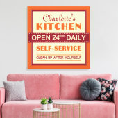 Keuken - aangepaste naam - canvasafdruk canvas afdruk (Insitu (Woonkamer))