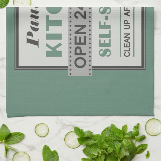 Keuken - aangepaste naam - handdoek (Gevouwen)