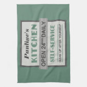 Keuken - aangepaste naam - handdoek (Verticaal)
