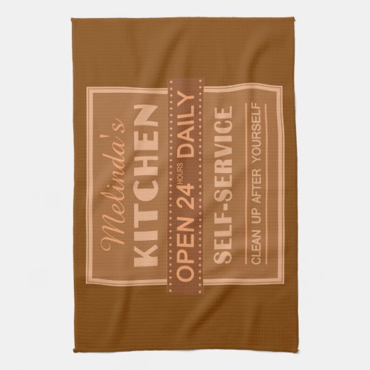 Keuken - aangepaste naam - handdoek (Verticaal)
