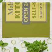 Keuken - aangepaste naam - handdoek (Gevouwen)