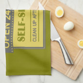 Keuken - aangepaste naam - handdoek (Quarter Fold)