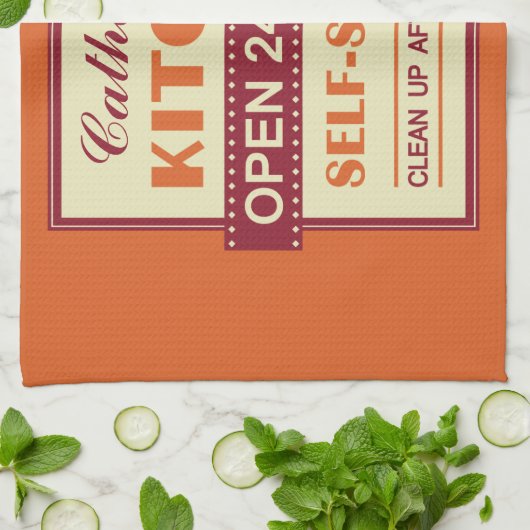 Keuken - aangepaste naam - handdoek (Gevouwen)
