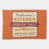 Keuken - aangepaste naam - handdoek (Horizontaal)