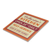 Keuken - aangepaste naam - keramische tegels tegeltje (Zijkant)