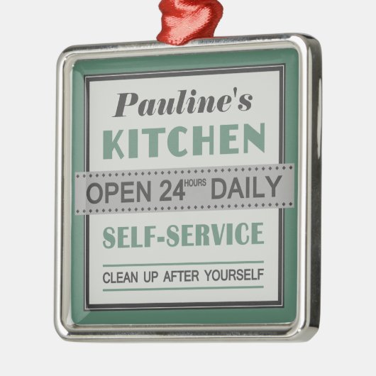 Keuken - aangepaste naam - sierbloem metalen ornament (Links)