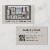 Keuken Aannemer Cabinetry Carperntry Bruine Kaart Visitekaartje (Voorkant / Achterkant)