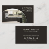 Keuken Aannemer Cabinetry Carperntry Bruine Kaart Visitekaartje (Voorkant / Achterkant)