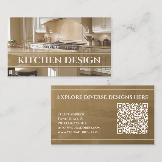 Keuken Aannemer Cabinetry Timmerwerk Modern Visitekaartje (Voorkant / Achterkant)