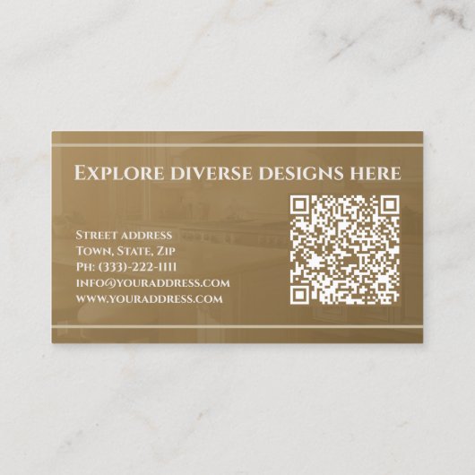 Keuken Aannemer Cabinetry Timmerwerk Modern Visitekaartje (Achterkant)