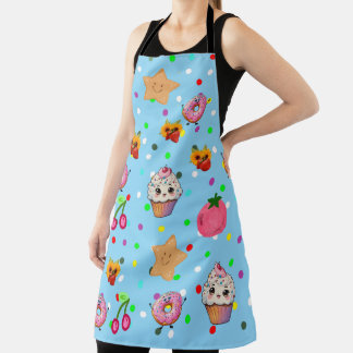 Keuken aanrecht met all-over print schort