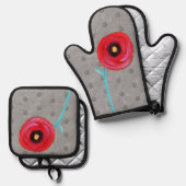 Keuken accessoires exclusieve designer 2024 ovenwant & pannenlap set (Voorkant / Achterkant)