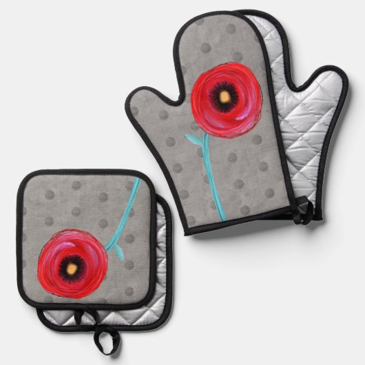 Keuken accessoires exclusieve designer 2024 ovenwant & pannenlap set (Voorkant / Achterkant)