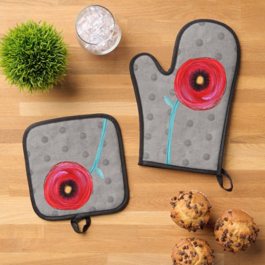 Keuken accessoires exclusieve designer 2024 ovenwant & pannenlap set (Top down)