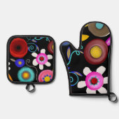 Keuken accessoires exclusieve designer 2024 ovenwant & pannenlap set (Voorkant)