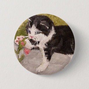 Keuken afspelen met roze aanjager ronde button 5,7 cm