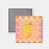 Keuken Ananas Folk Art Stijl Magneet (Voorkant / Achterkant)