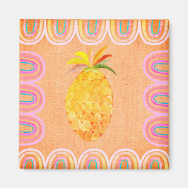Keuken Ananas Folk Art Stijl Magneet