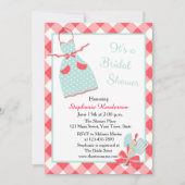 Keuken, Apron, Red Gingham Kaart (Voorkant)