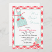 Keuken, Apron, Red Gingham Kaart (Voorkant / Achterkant)