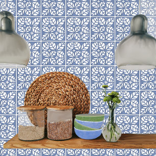 Keuken backsplash tegel, blauw en wit tegeltje
