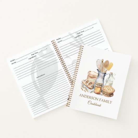 Keuken Bakgerei Familie Recept Kookboek Notitieboek (Binnen)