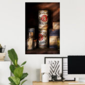 Keuken - Bakpoeder en extract van lumbool Poster (Thuiskantoor)