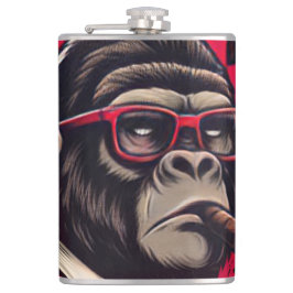 Keuken/Bar Gorilla Baas Vinyl Omwikkelde Flask Heupfles