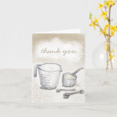 Keuken bedankkaart, bakken bedankkaart kaart (Gele Bloem)