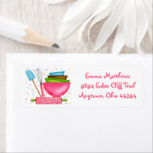 Keuken benodigdheden bakken retour adreslabels etiket (Insitu)