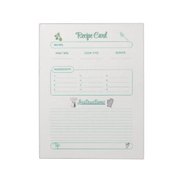 Keuken bewaart uw gekoesterde recepten notitieblok