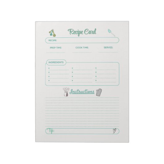 Keuken bewaart uw gekoesterde recepten notitieblok (Linkerzijde)
