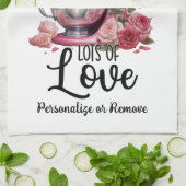 keuken blender roze rozen gebakken met liefde theedoek (Gevouwen)