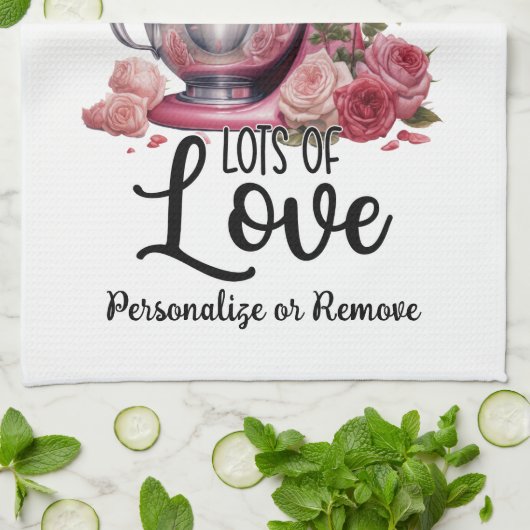  keuken blender roze rozen gebakken met liefde theedoek (Gevouwen)