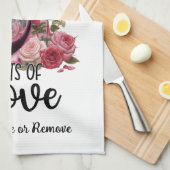 keuken blender roze rozen gebakken met liefde theedoek (Quarter Fold)